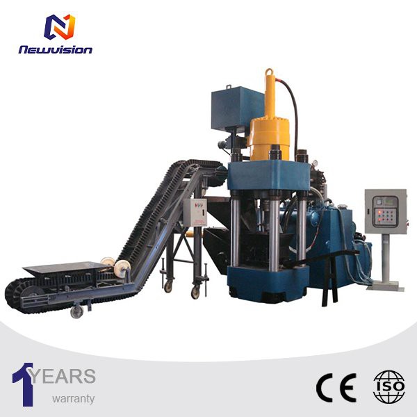 Pressa bricchettatrice per trucioli metallici completamente automatica Plc